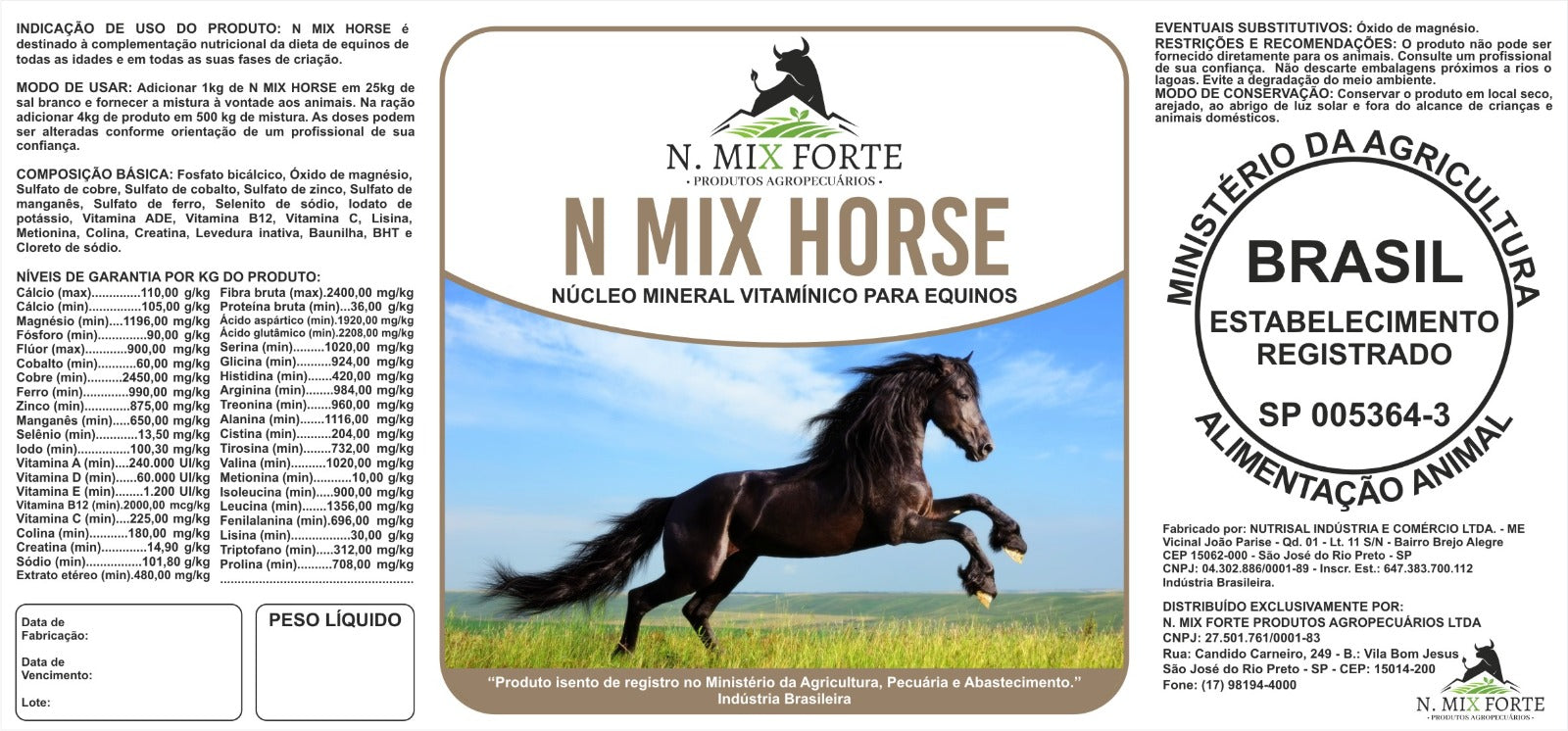 Suplemento Nutricional para Equinos – N MIX HORSE