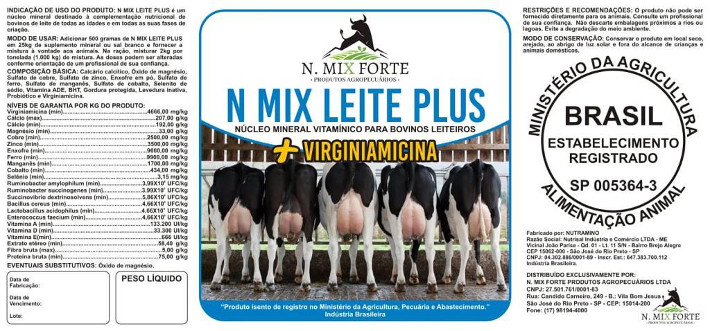 Suplemento Nutricional para Vacas e Cabras em Lactação – N MIX LEITE PLUS