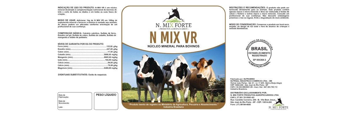 Suplemento Gado Bovino Verruga tratamento e Prevenção de Verrugas Bovinas – N MIX VR